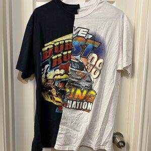 Dynamic Black and White Racing Tee